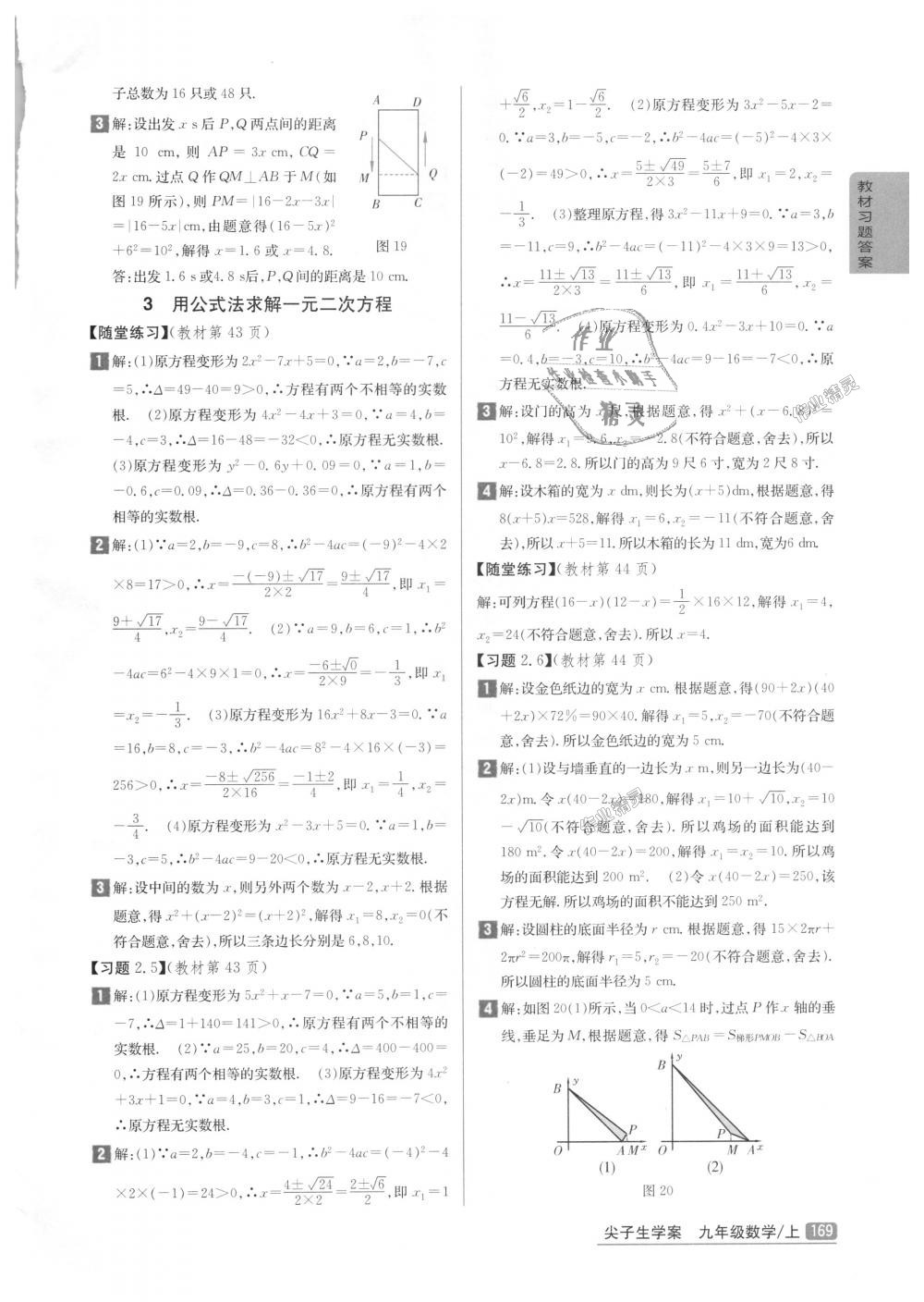 2018年尖子生学案九年级数学上册北师大版彩绘版 第57页