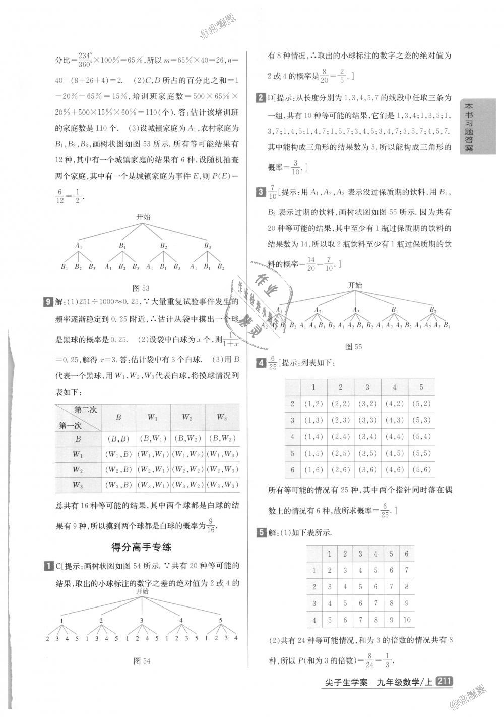 2018年尖子生学案九年级数学上册北师大版彩绘版 第21页