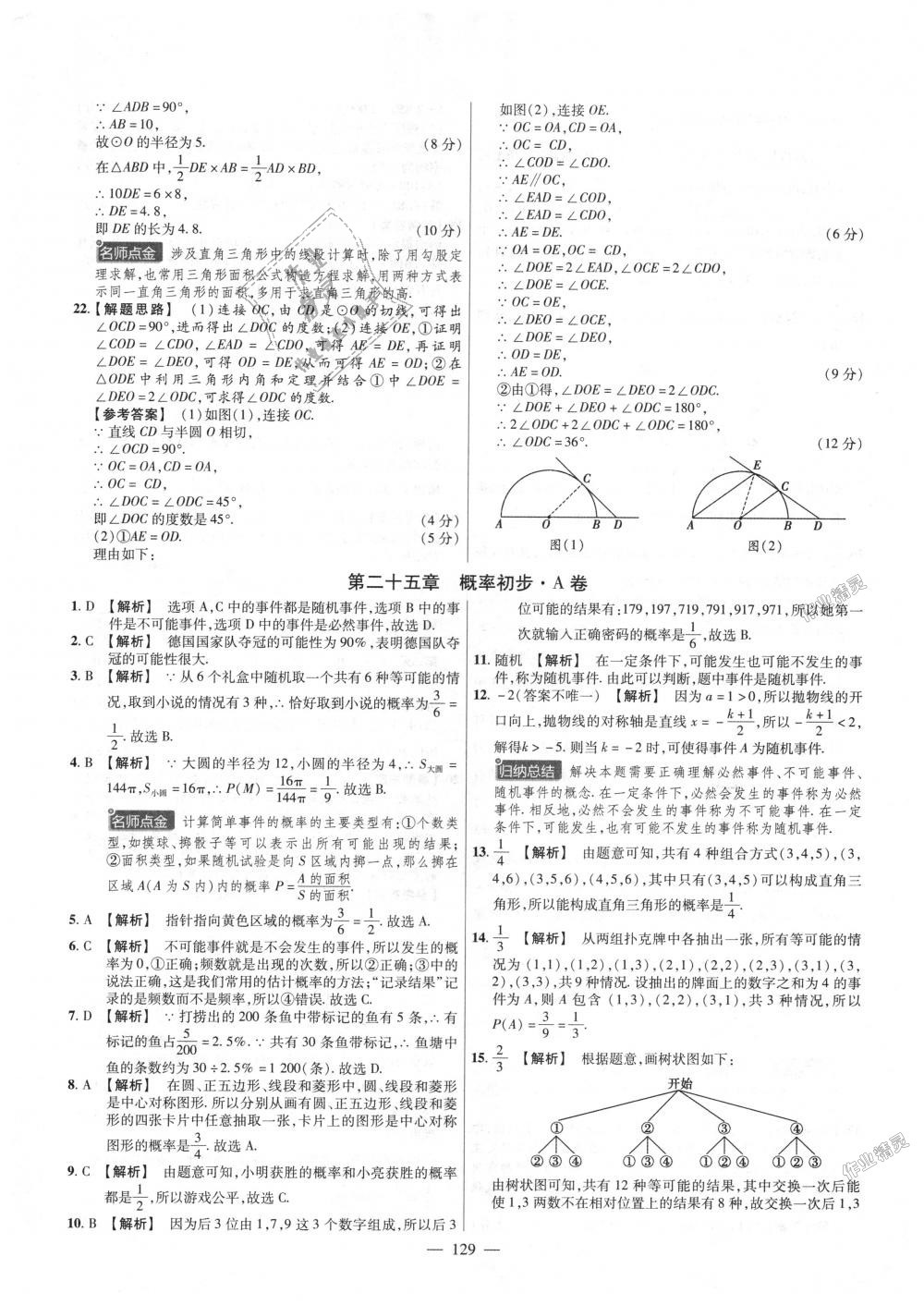 2018年金考卷活页题选九年级数学上册人教版 第21页