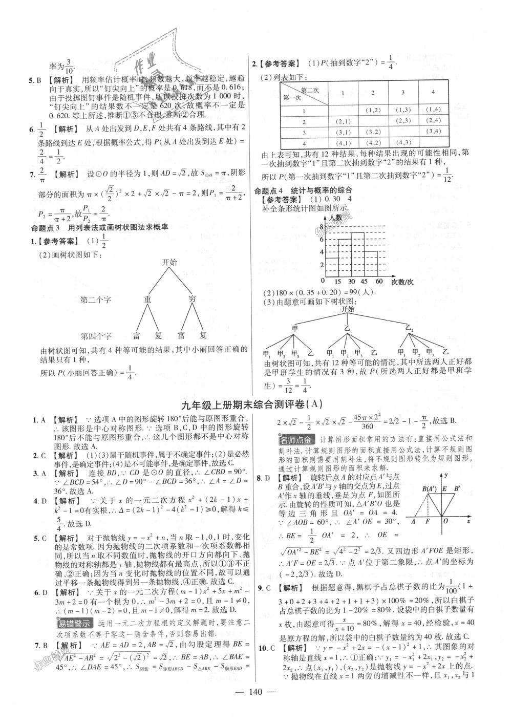 2018年金考卷活页题选九年级数学上册人教版 第32页