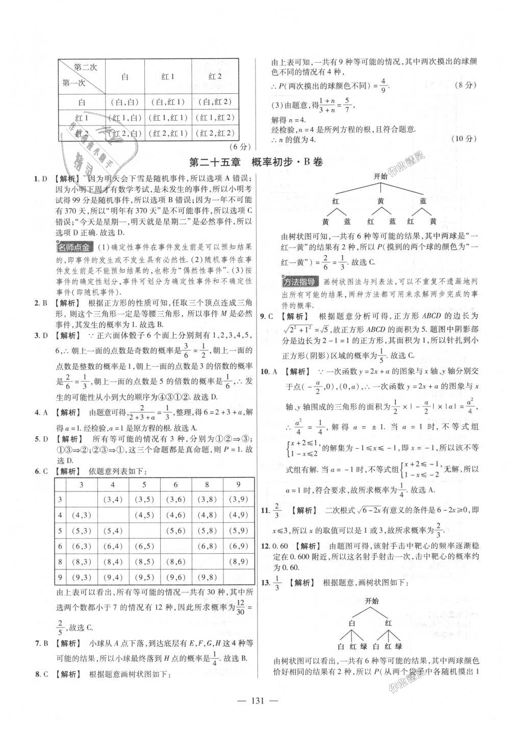 2018年金考卷活页题选九年级数学上册人教版 第23页