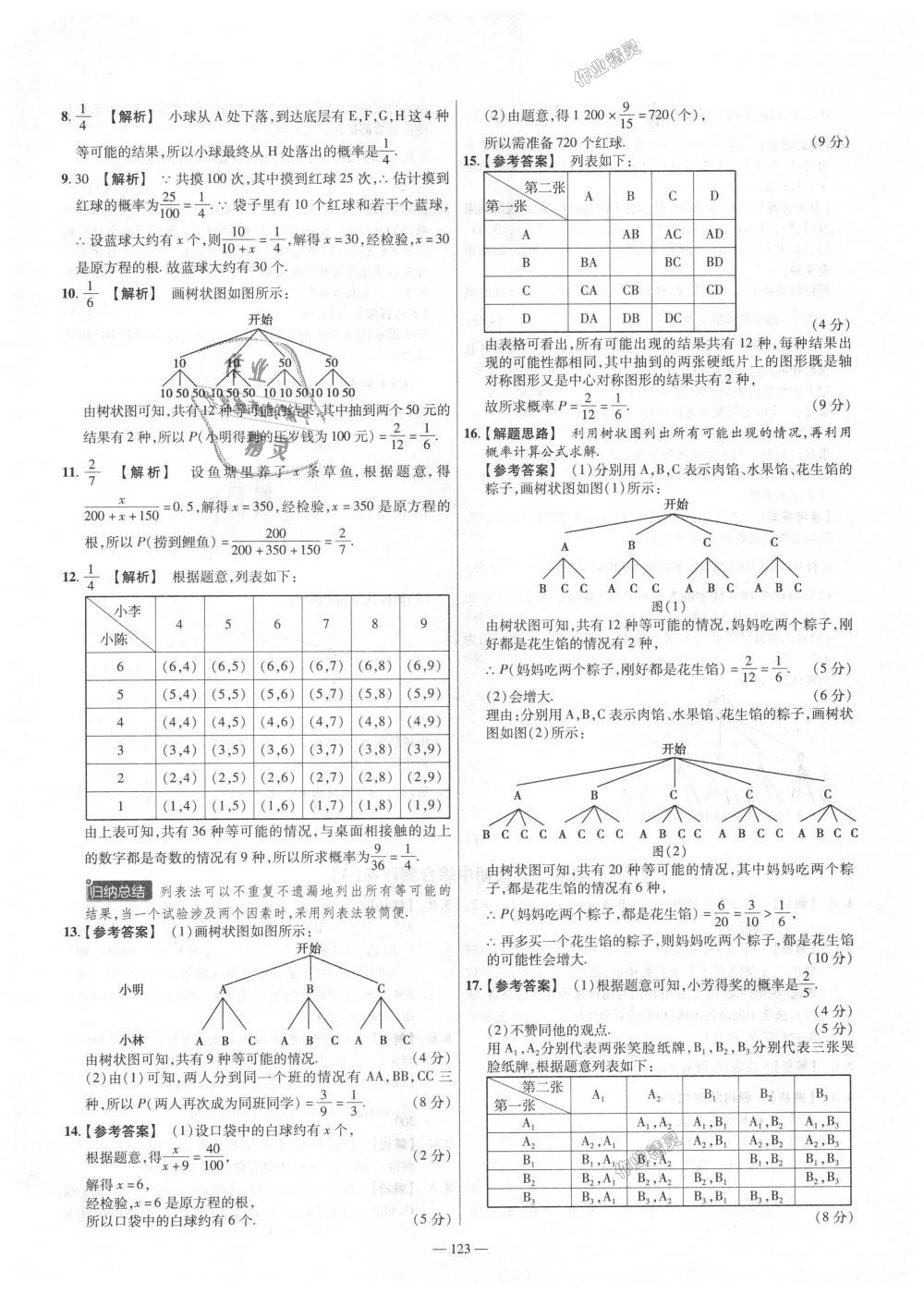 2018年金考卷活頁題選九年級數(shù)學(xué)上冊北師大版 第9頁