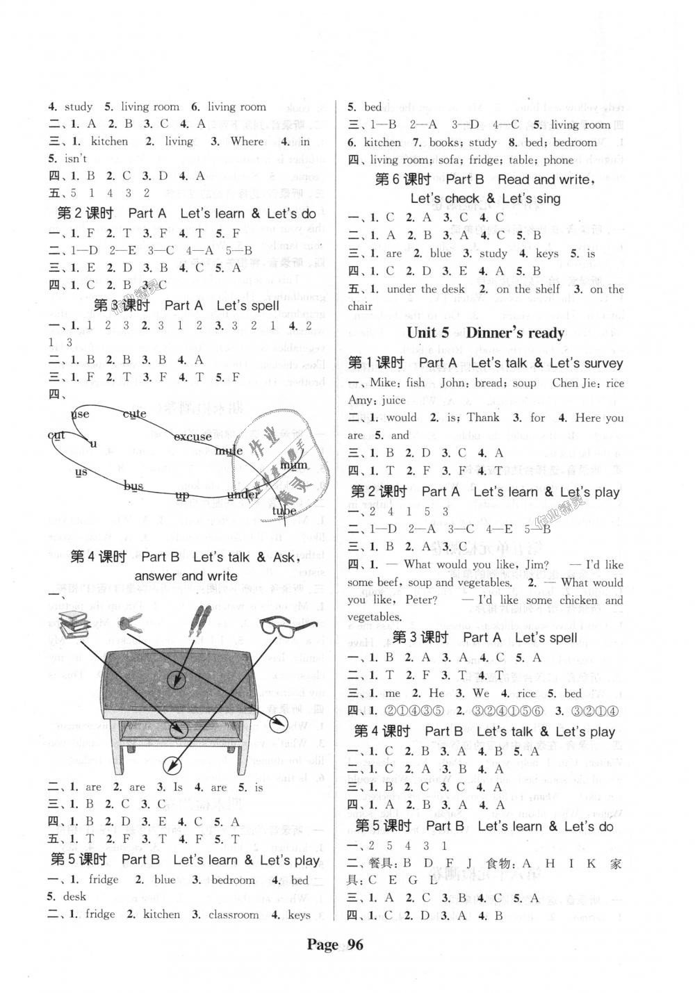 2018年通城學(xué)典課時(shí)新體驗(yàn)四年級(jí)英語上冊(cè)人教PEP版 第8頁