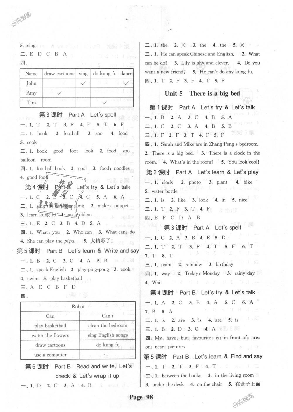 2018年通城學(xué)典課時(shí)新體驗(yàn)五年級(jí)英語上冊(cè)人教PEP版 第6頁(yè)