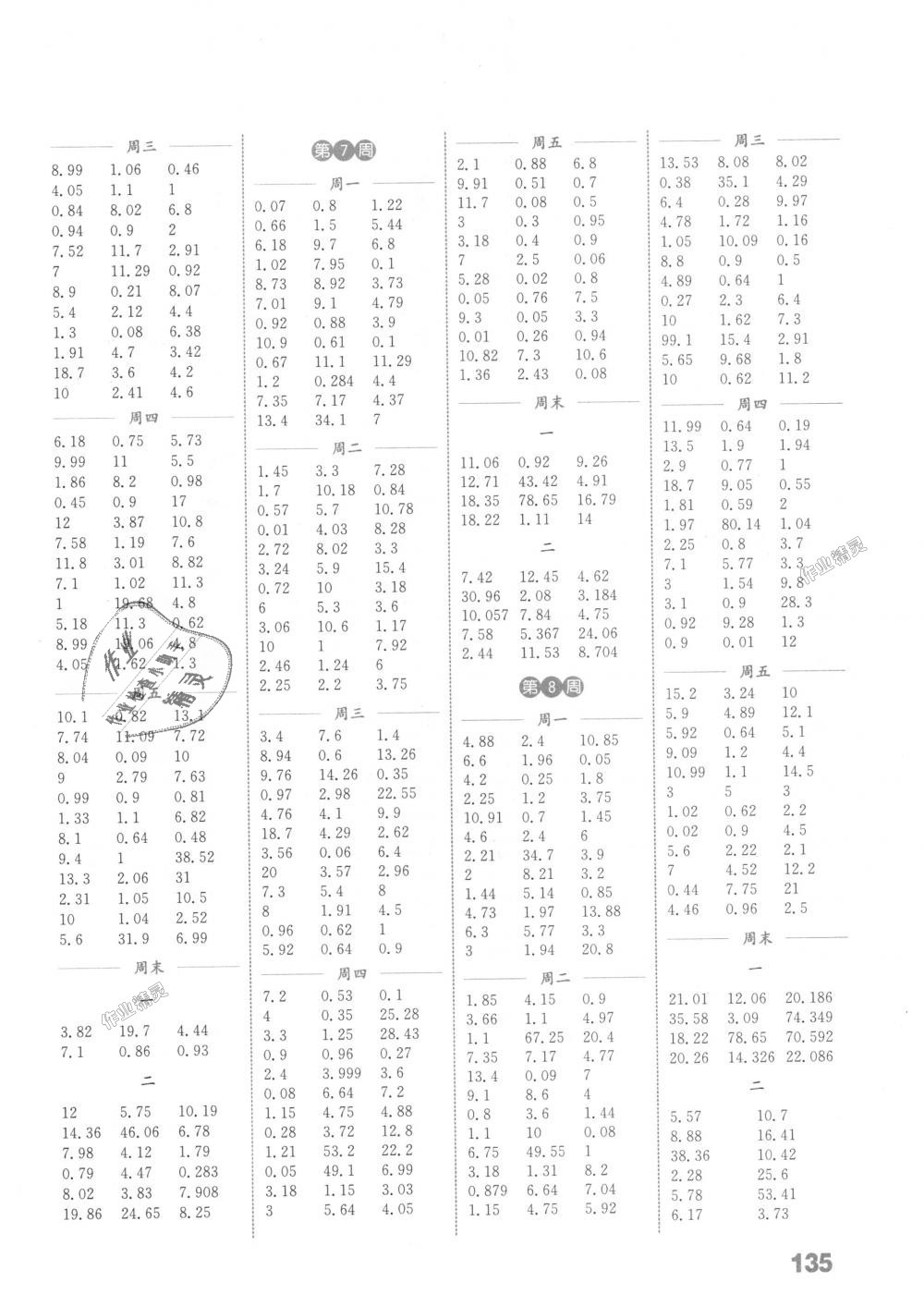 2018年通城學(xué)典小學(xué)數(shù)學(xué)計(jì)算能手五年級(jí)上冊(cè)蘇教版江蘇專用 第3頁(yè)