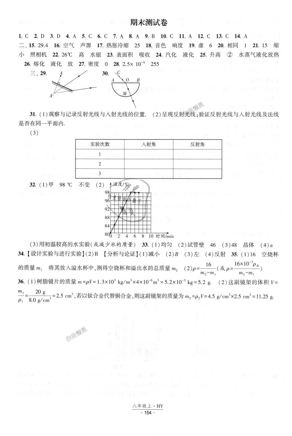 2018年經(jīng)綸學典新課時作業(yè)八年級物理上冊滬粵版 第16頁