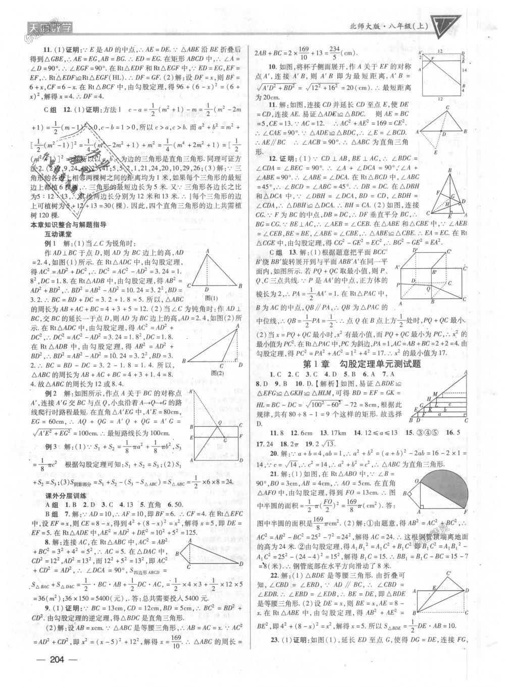 2018年天府数学八年级上册北师大版 第3页