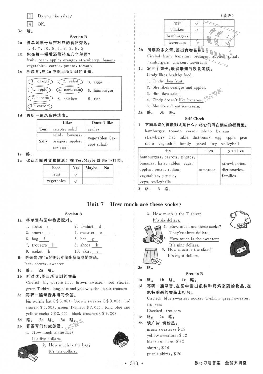 2018年全品大講堂初中英語七年級上冊人教版 第25頁