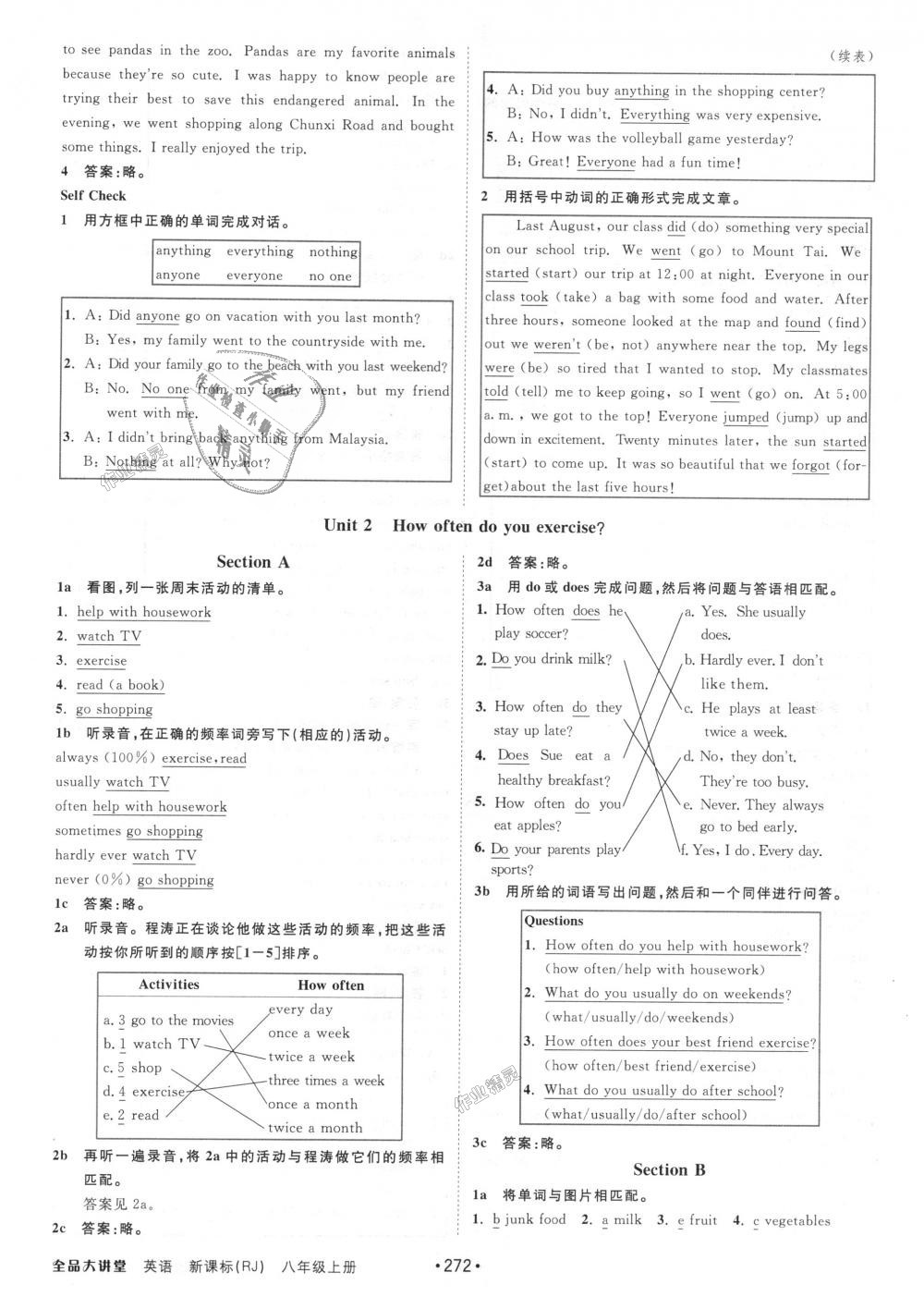 2018年全品大講堂初中英語八年級上冊人教版 第22頁