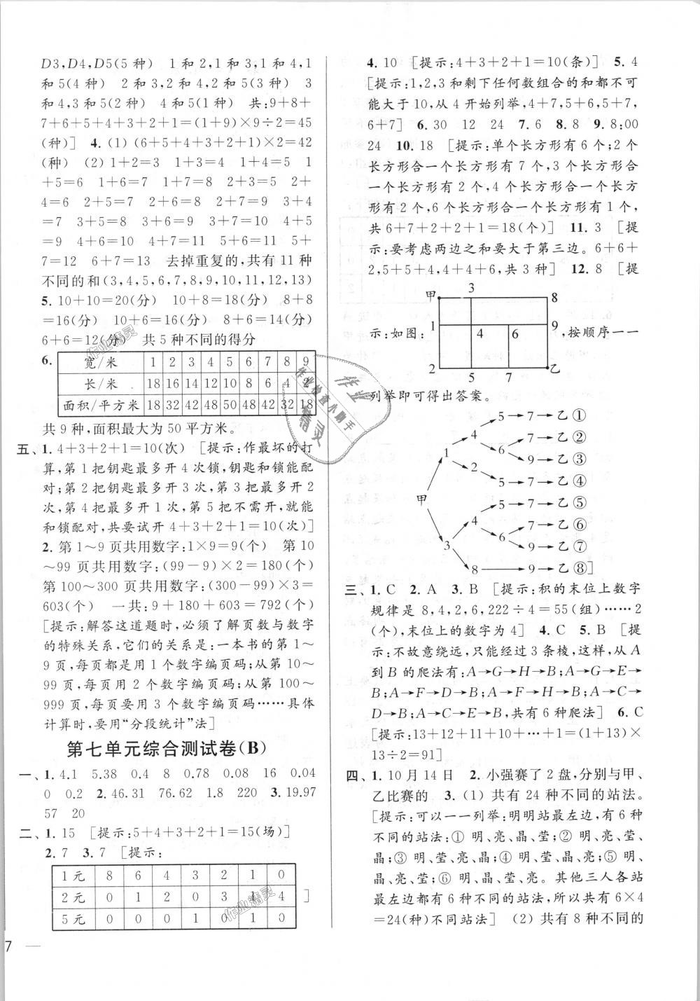 2018年亮點(diǎn)給力大試卷五年級(jí)數(shù)學(xué)上冊(cè)江蘇版 第10頁(yè)