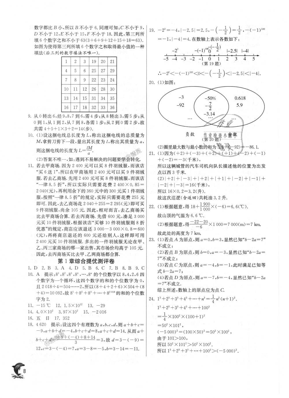 2018年實(shí)驗(yàn)班提優(yōu)訓(xùn)練七年級(jí)數(shù)學(xué)上冊(cè)滬科版 第7頁