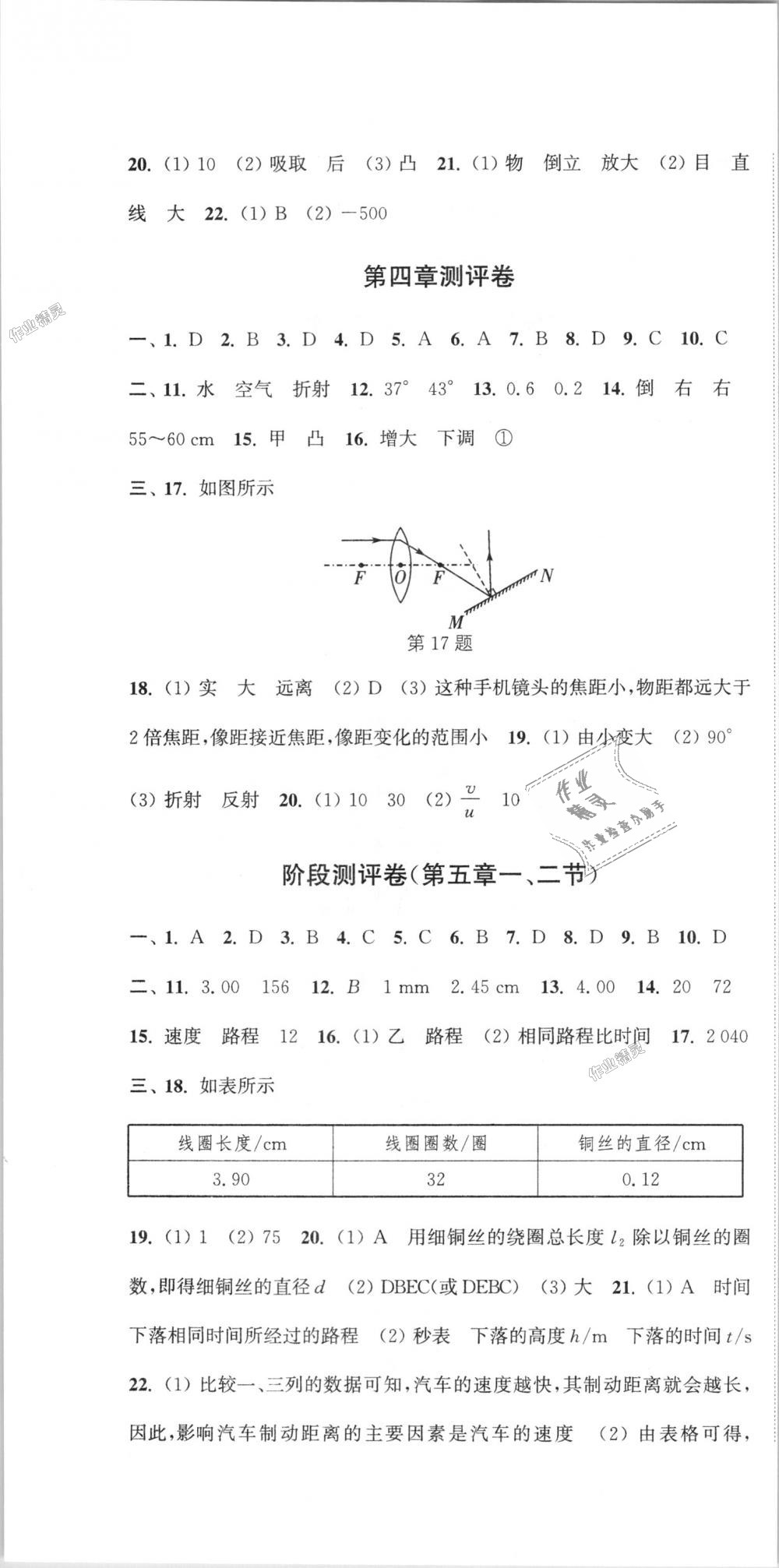 2018年通城學典初中全程測評卷八年級物理上冊蘇科版 第10頁