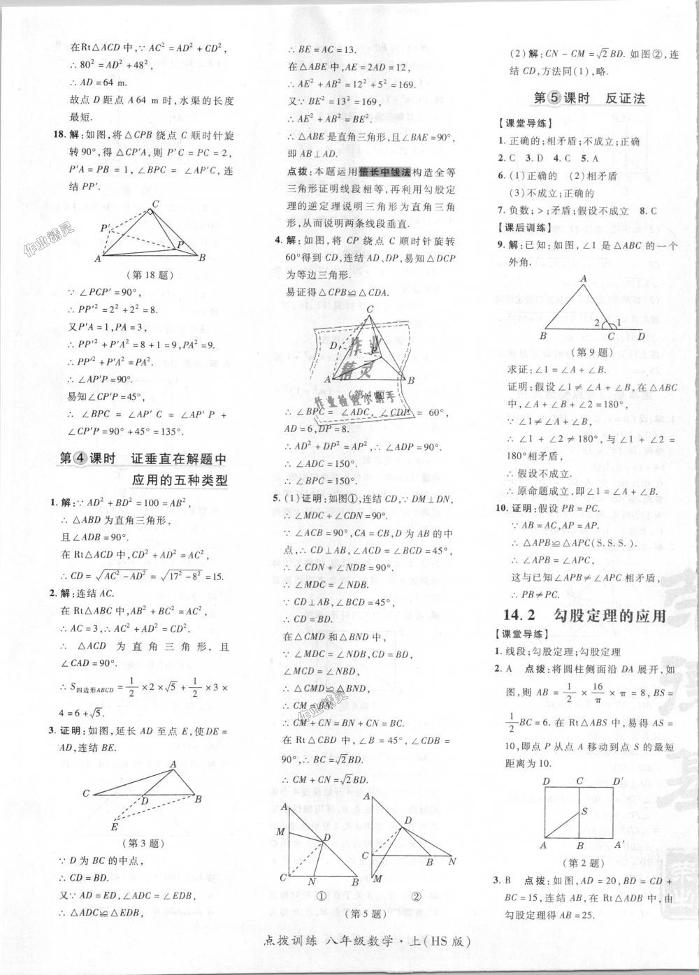 2018年点拨训练八年级数学上册华师大版 第29页