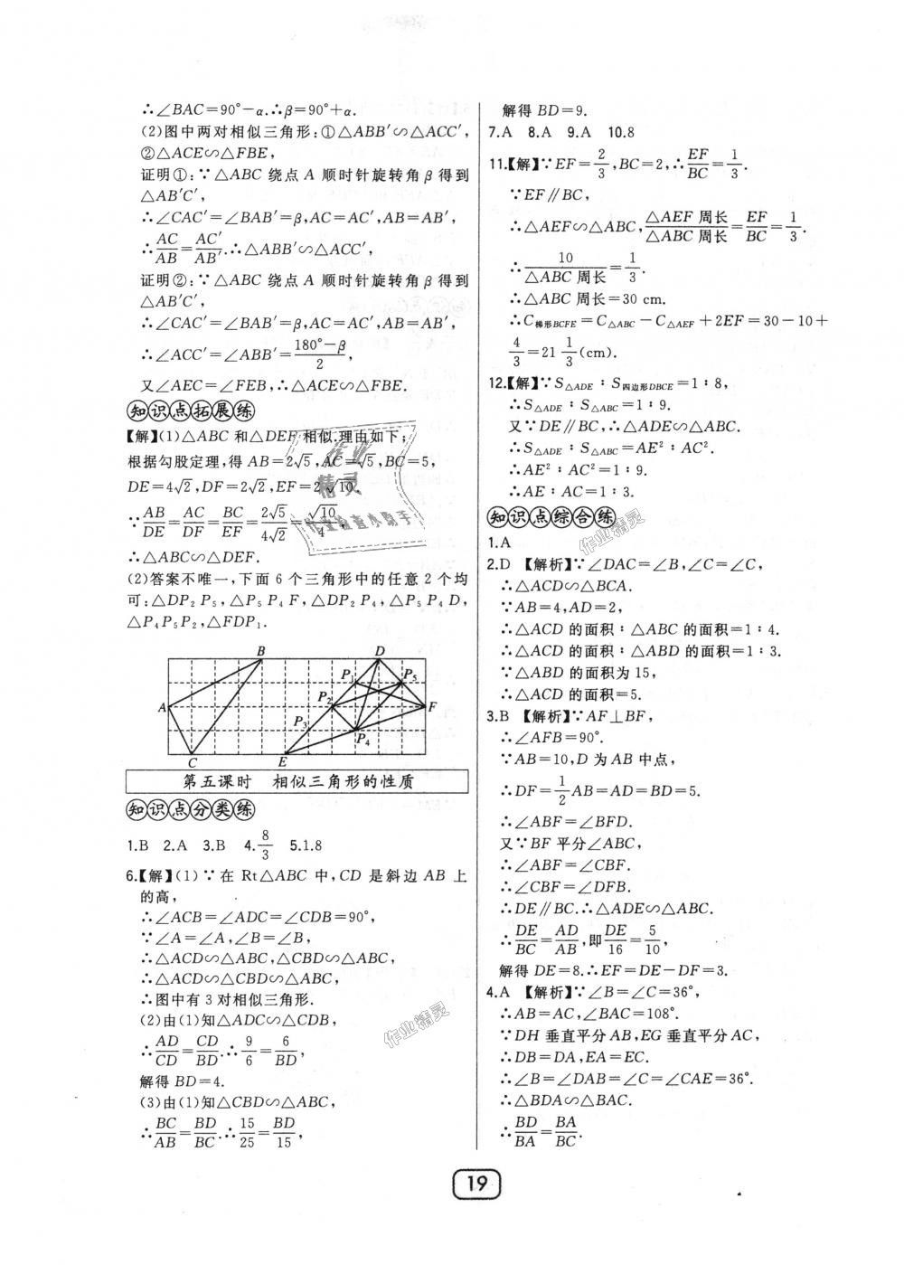 2018年北大綠卡九年級數(shù)學(xué)上冊華東師大版 第19頁