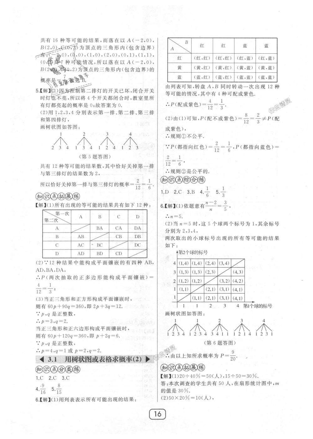 2018年北大綠卡九年級數(shù)學上冊北師大版 第16頁