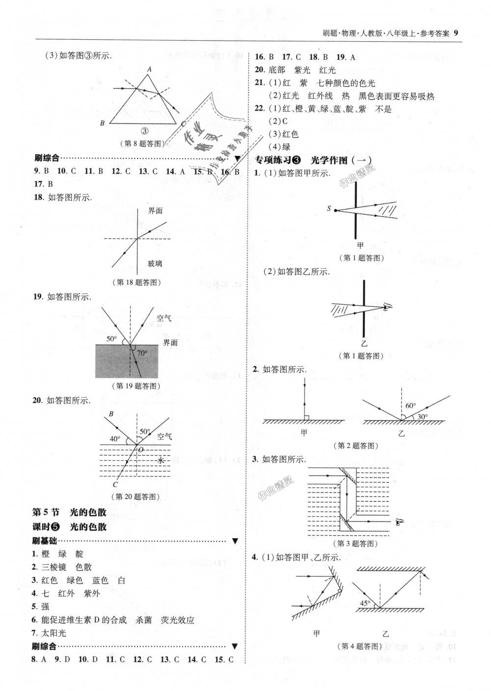 2018年北大绿卡刷题八年级物理上册人教版 第9页