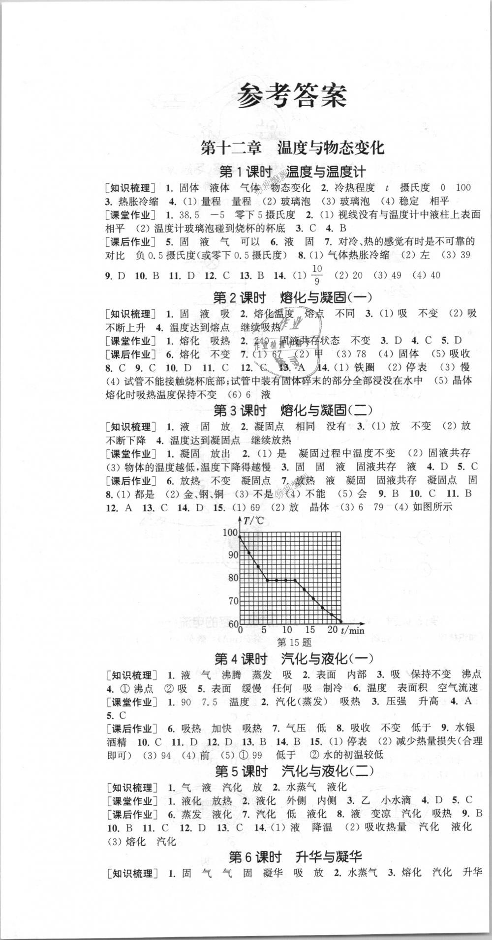 2018年通城學(xué)典課時(shí)作業(yè)本九年級(jí)物理全一冊(cè)滬科版 第1頁(yè)