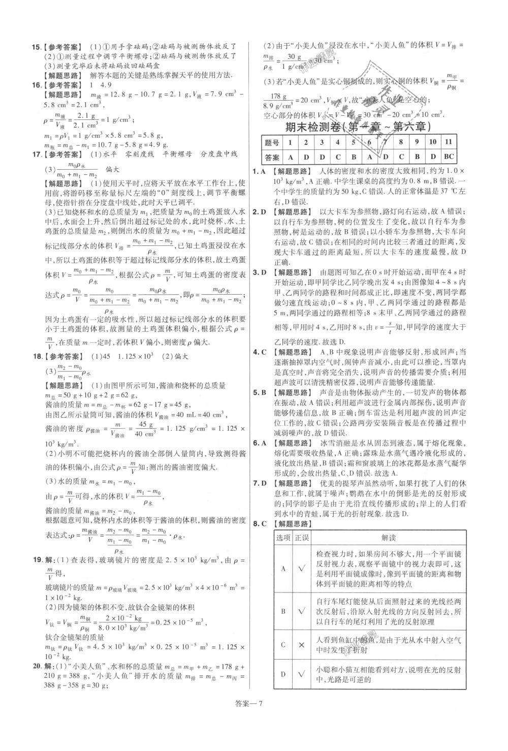 2018年一遍過初中物理八年級(jí)上冊(cè)人教版 第55頁(yè)