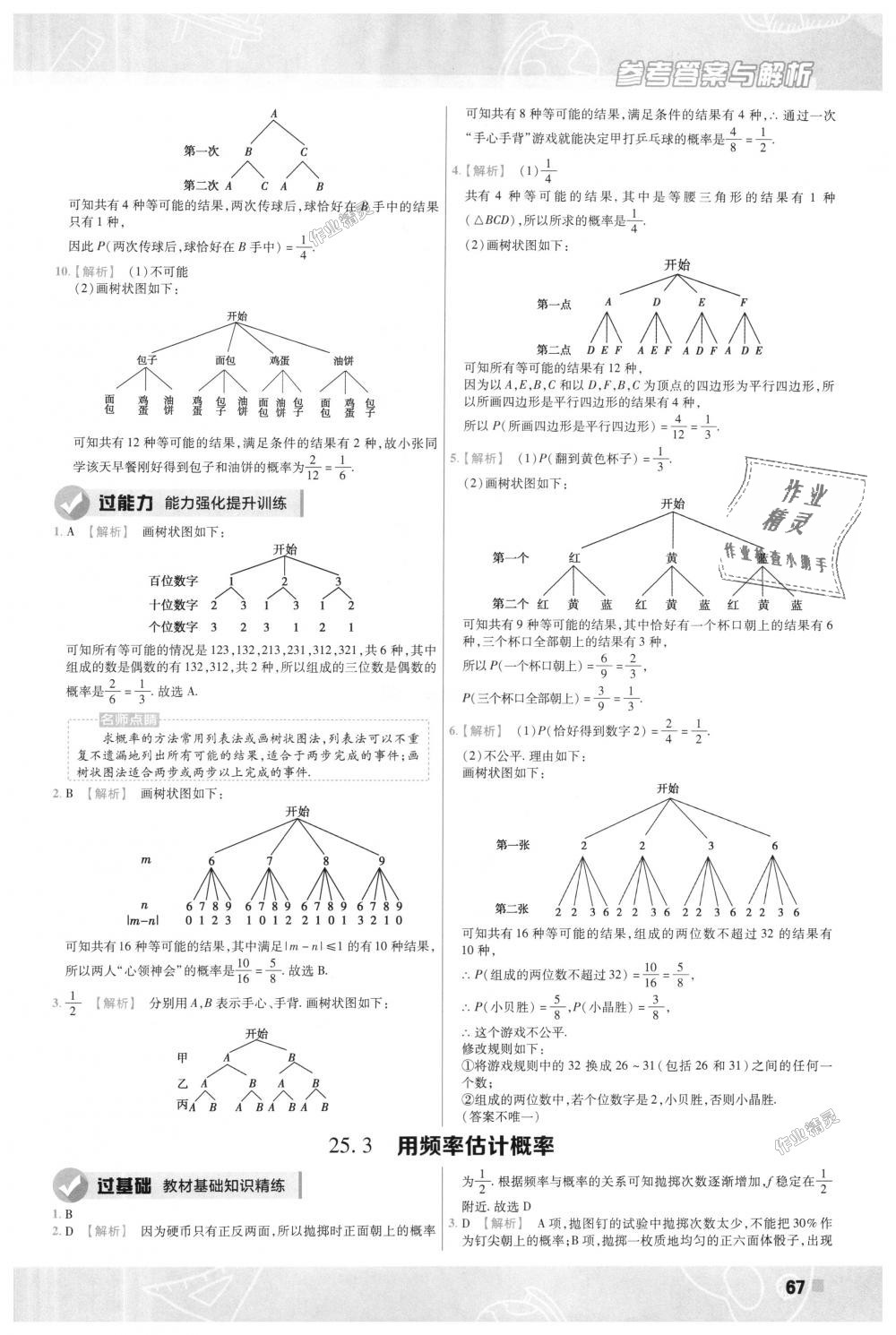 2018年一遍過初中數(shù)學(xué)九年級上冊人教版 第67頁