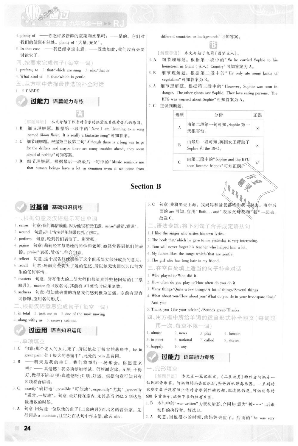 2018年一遍過(guò)初中英語(yǔ)九年級(jí)全一冊(cè)人教版 第24頁(yè)