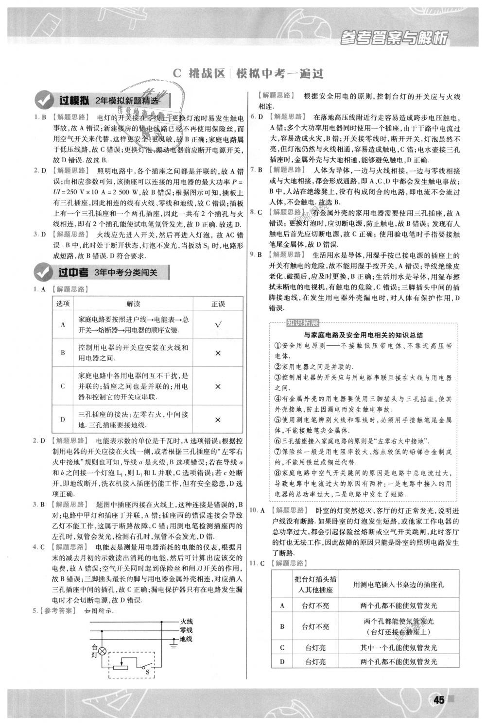 2018年一遍過初中物理九年級(jí)全一冊(cè)人教版 第45頁(yè)