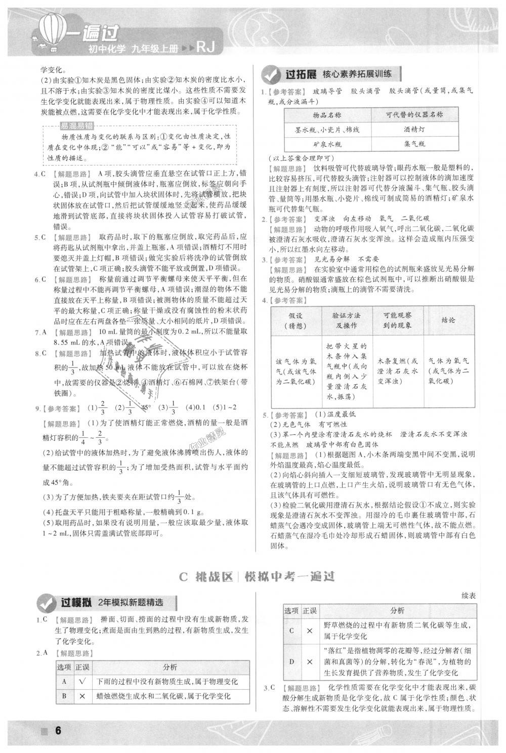 2018年一遍過初中化學(xué)九年級上冊人教版 第6頁