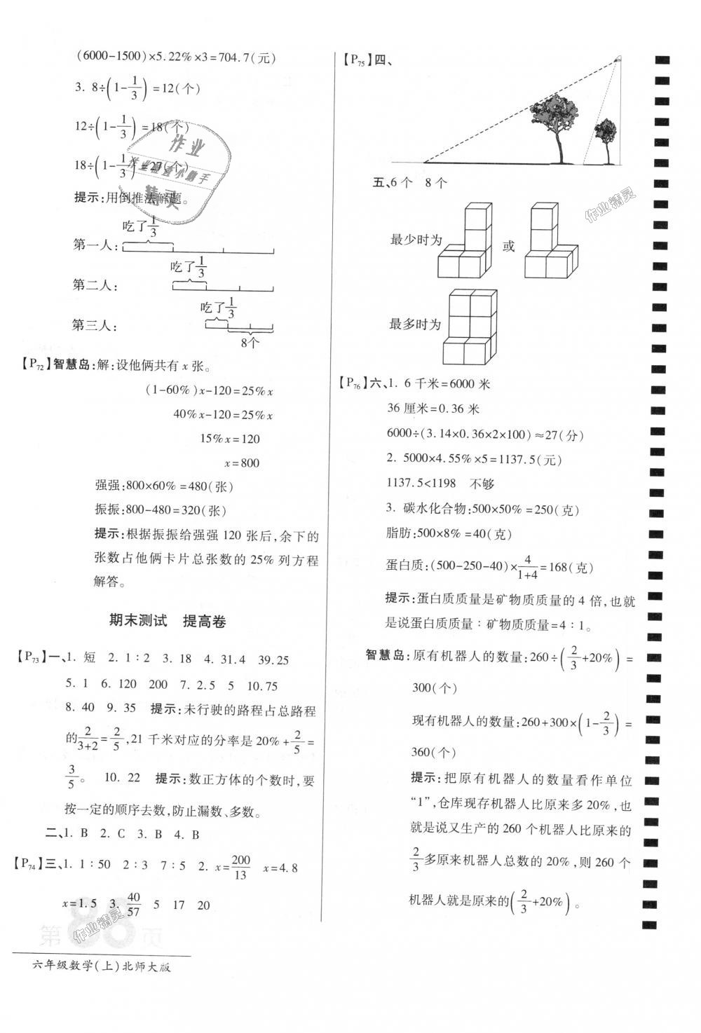 2018年最新AB卷六年级数学上册北师大版 第12页