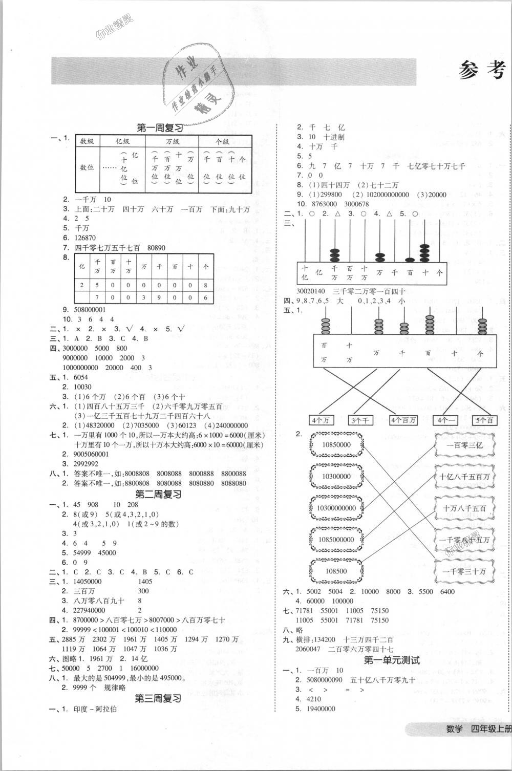 2018年全品小復(fù)習(xí)四年級數(shù)學(xué)上冊北師大版 第1頁