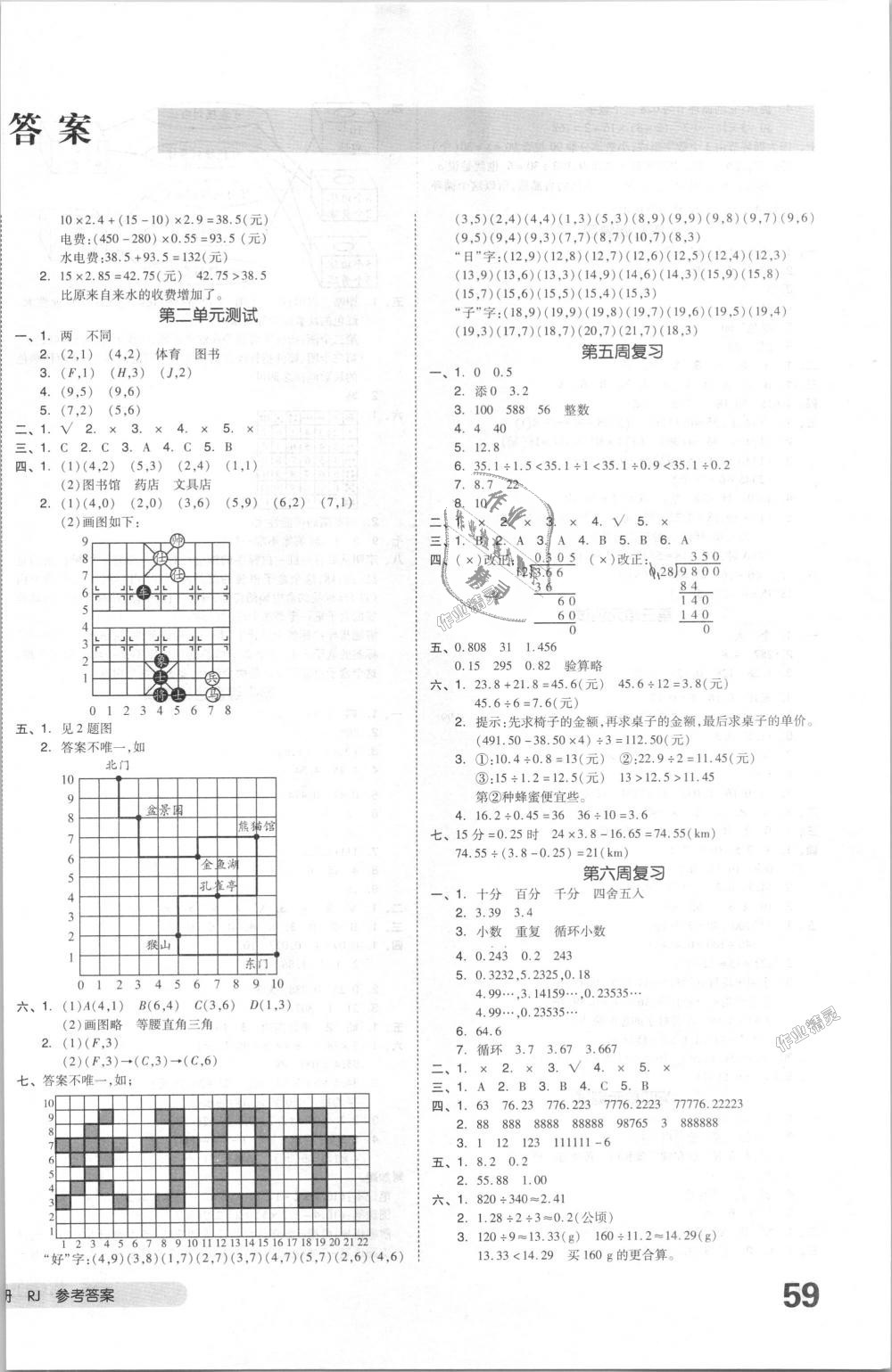 2018年全品小复习五年级数学上册人教版 第2页