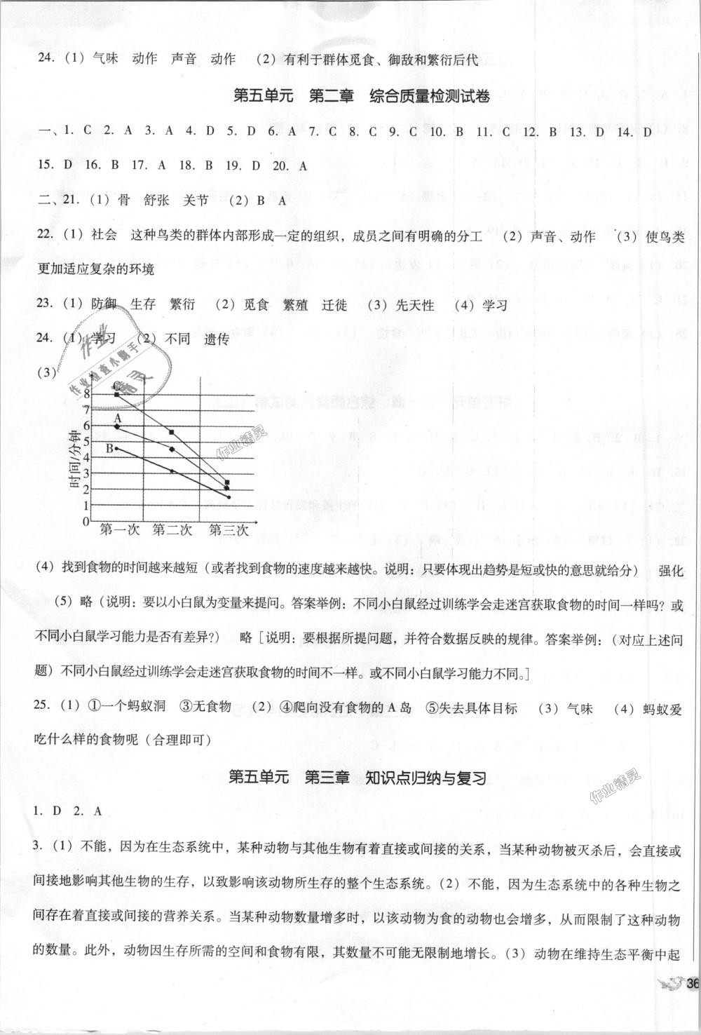 2018年單元加期末復(fù)習(xí)與測(cè)試八年級(jí)生物上冊(cè)人教版 第3頁(yè)