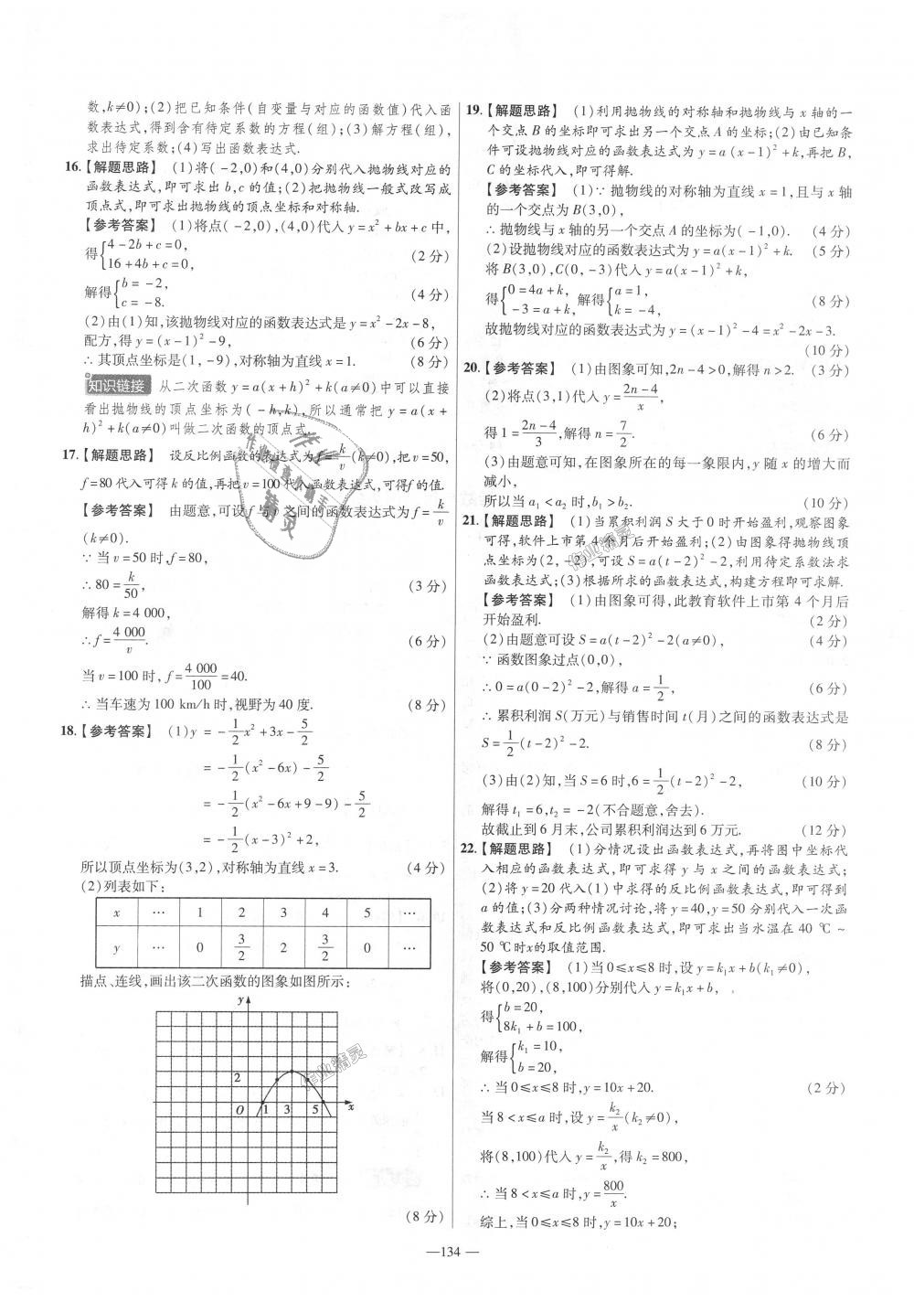 2018年金考卷活頁題選九年級(jí)數(shù)學(xué)全一冊(cè)滬科版 第2頁