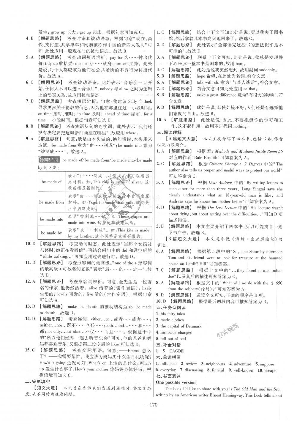 2018年金考卷活頁(yè)題選九年級(jí)英語(yǔ)全一冊(cè)外研版 第8頁(yè)