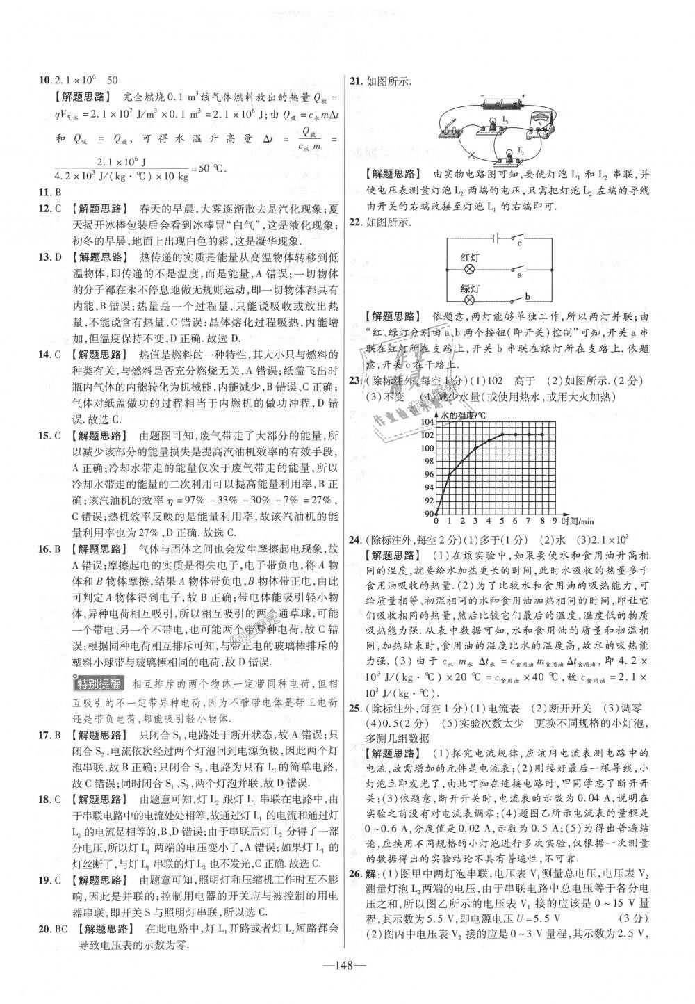 2018年金考卷活頁(yè)題選九年級(jí)物理全一冊(cè)滬科版 第10頁(yè)