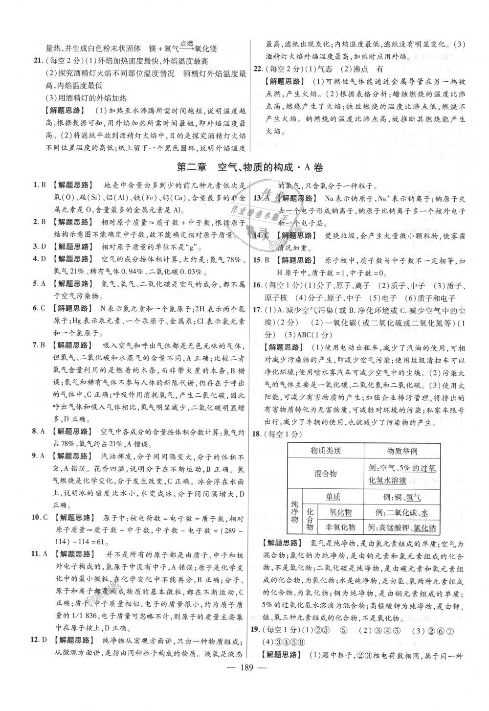 2018年金考卷活頁題選九年級化學全一冊科粵版 第3頁