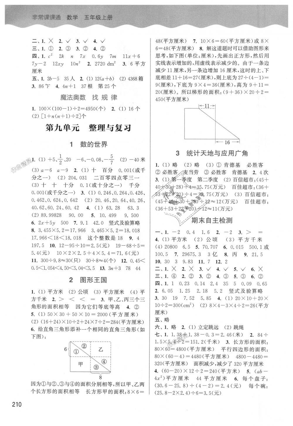 2018年通城学典非常课课通五年级数学上册苏教版 第8页