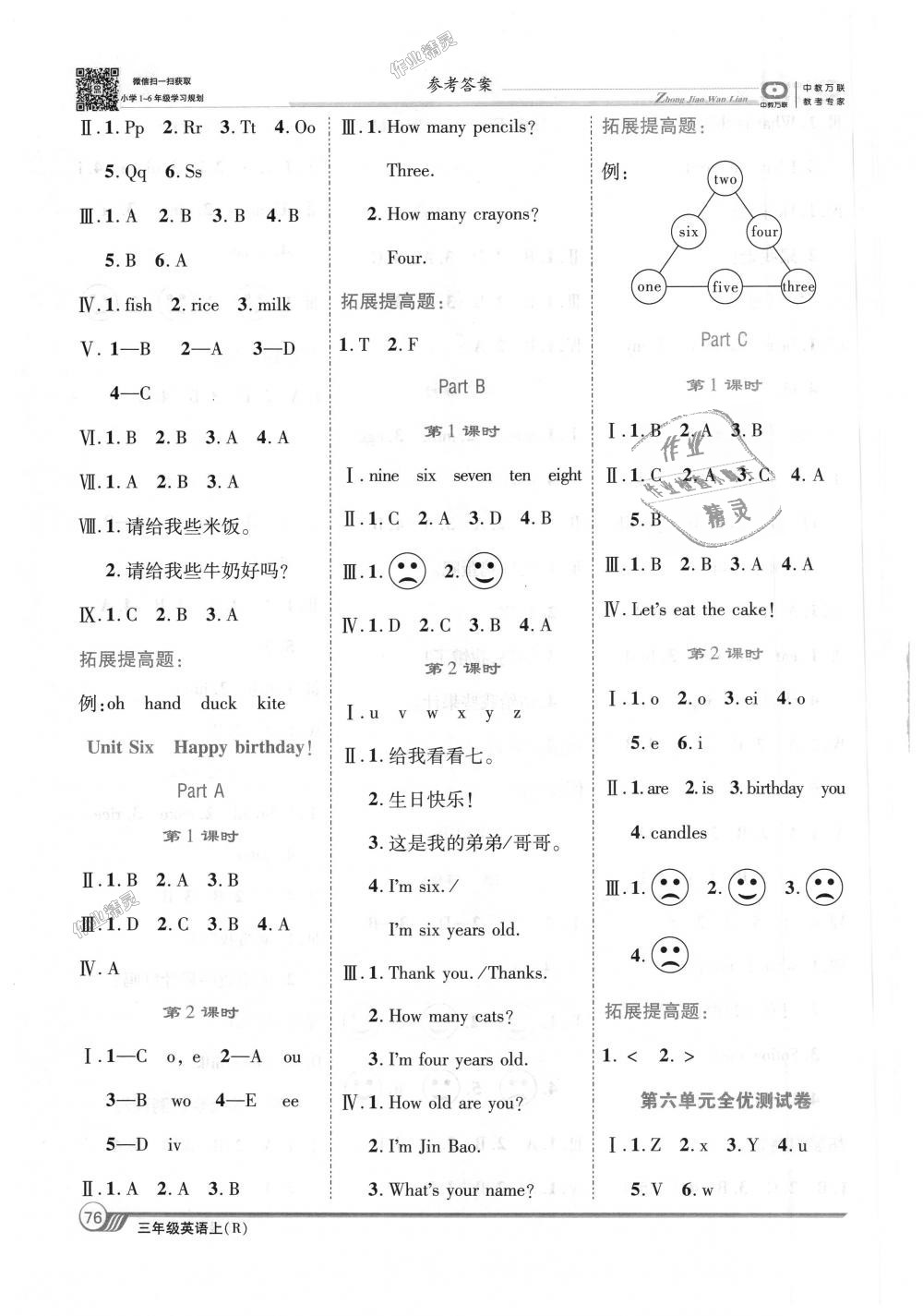 2018年全優(yōu)課堂考點(diǎn)集訓(xùn)與滿分備考三年級(jí)英語(yǔ)上冊(cè)人教版 第6頁(yè)