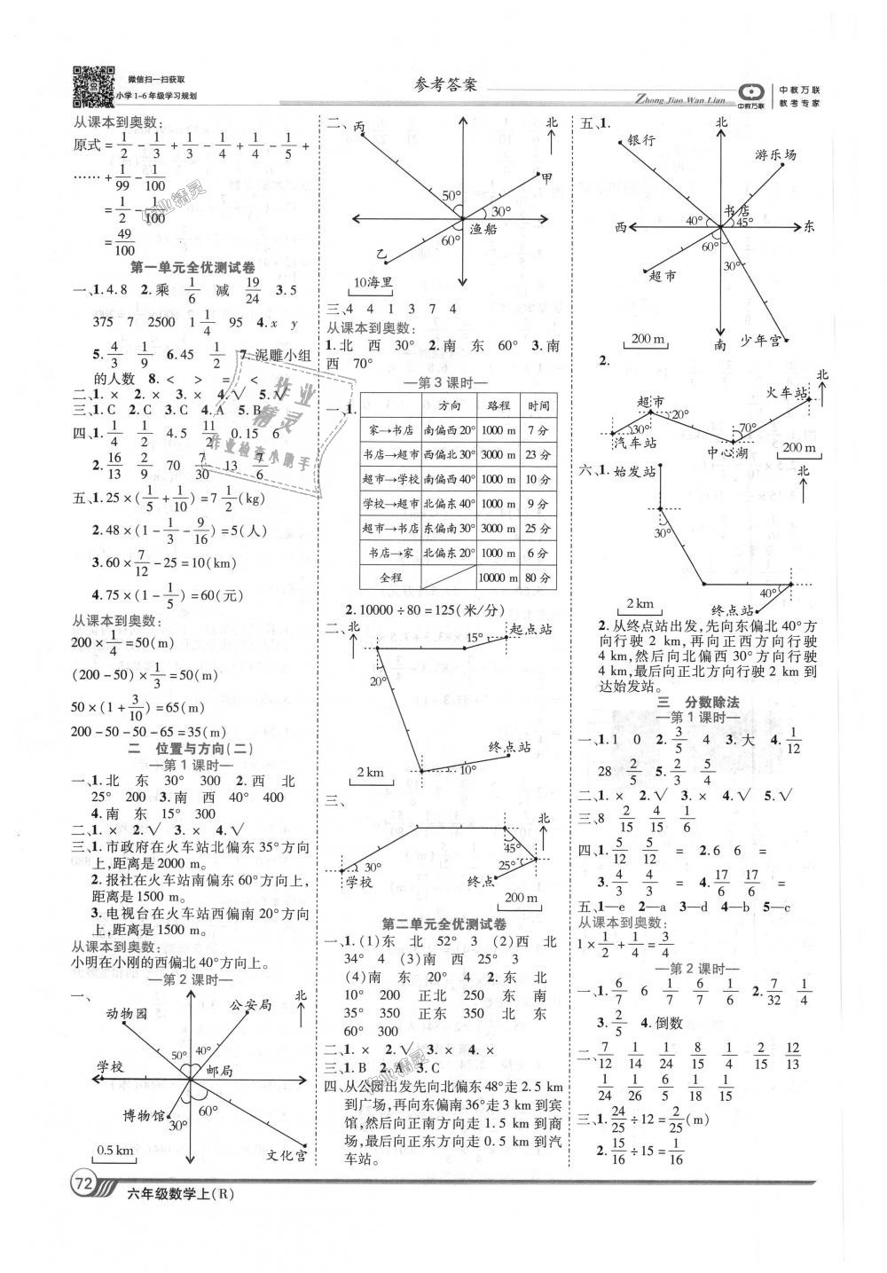 2018年全優(yōu)課堂考點集訓與滿分備考六年級數(shù)學上冊人教版 第2頁