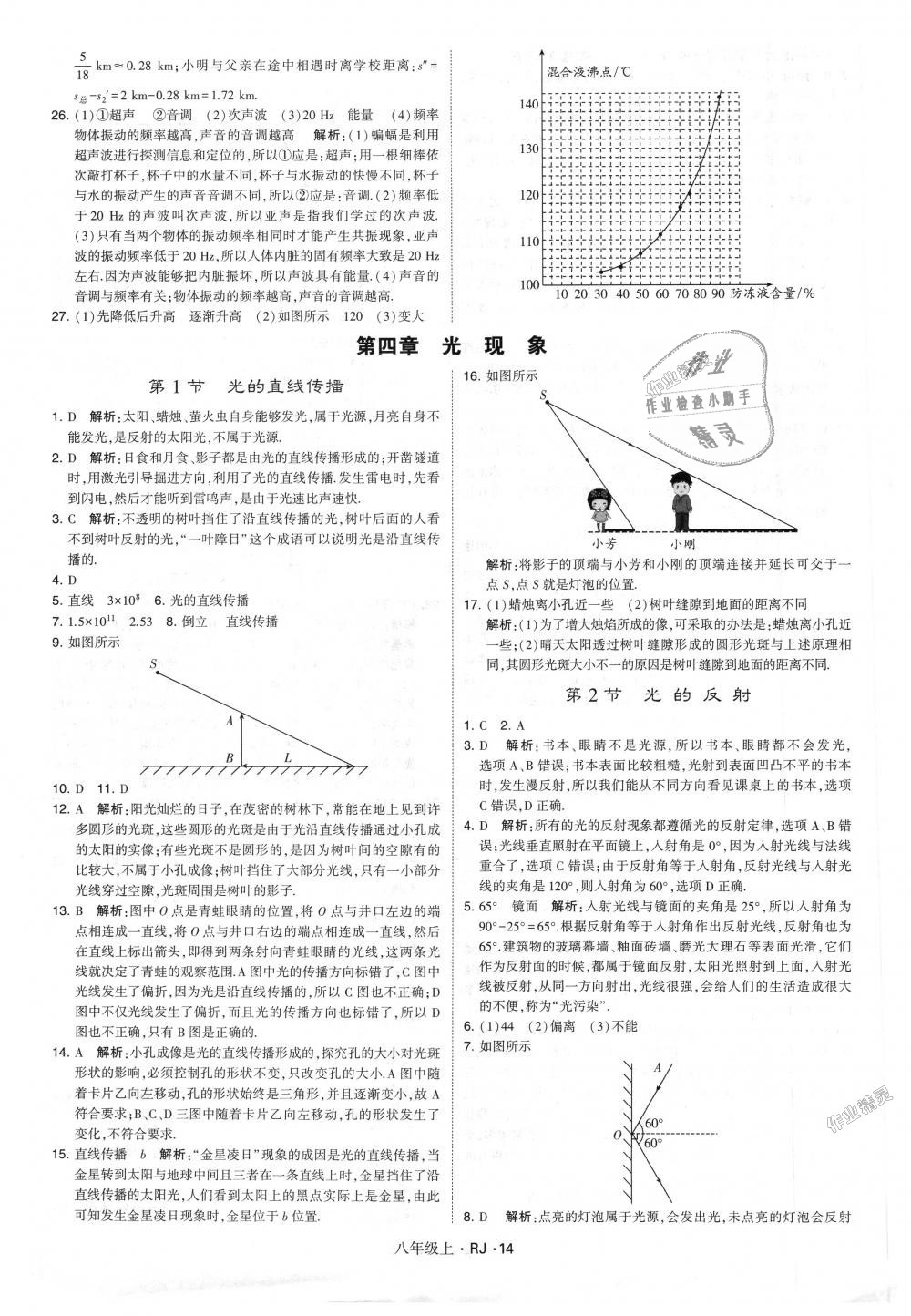 2018年經(jīng)綸學(xué)典學(xué)霸八年級物理上冊人教版 第14頁