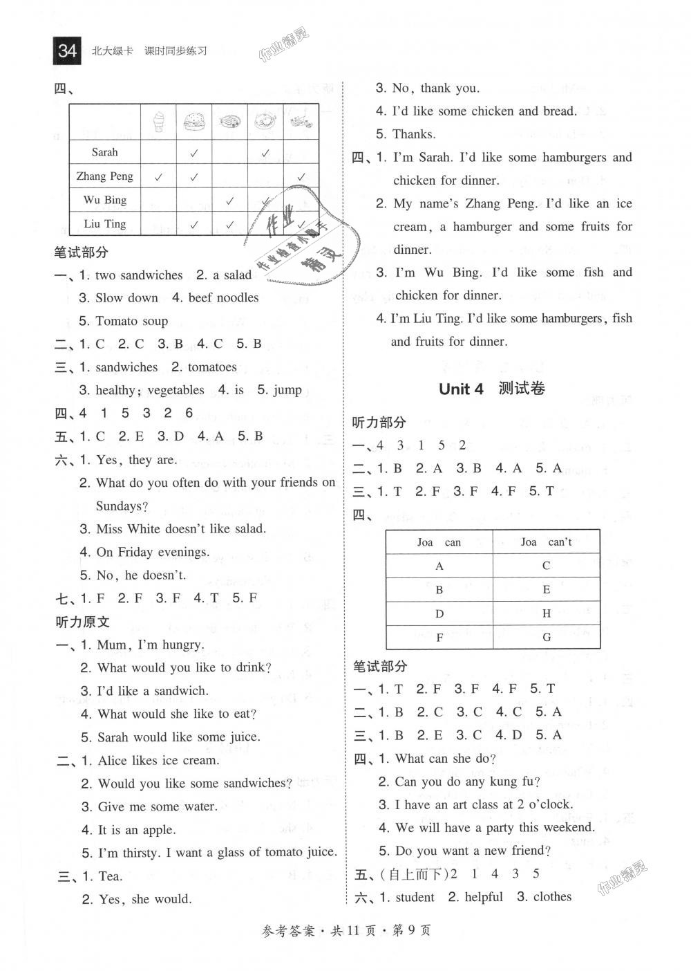 2018年北大綠卡五年級英語上冊人教PEP版 第9頁