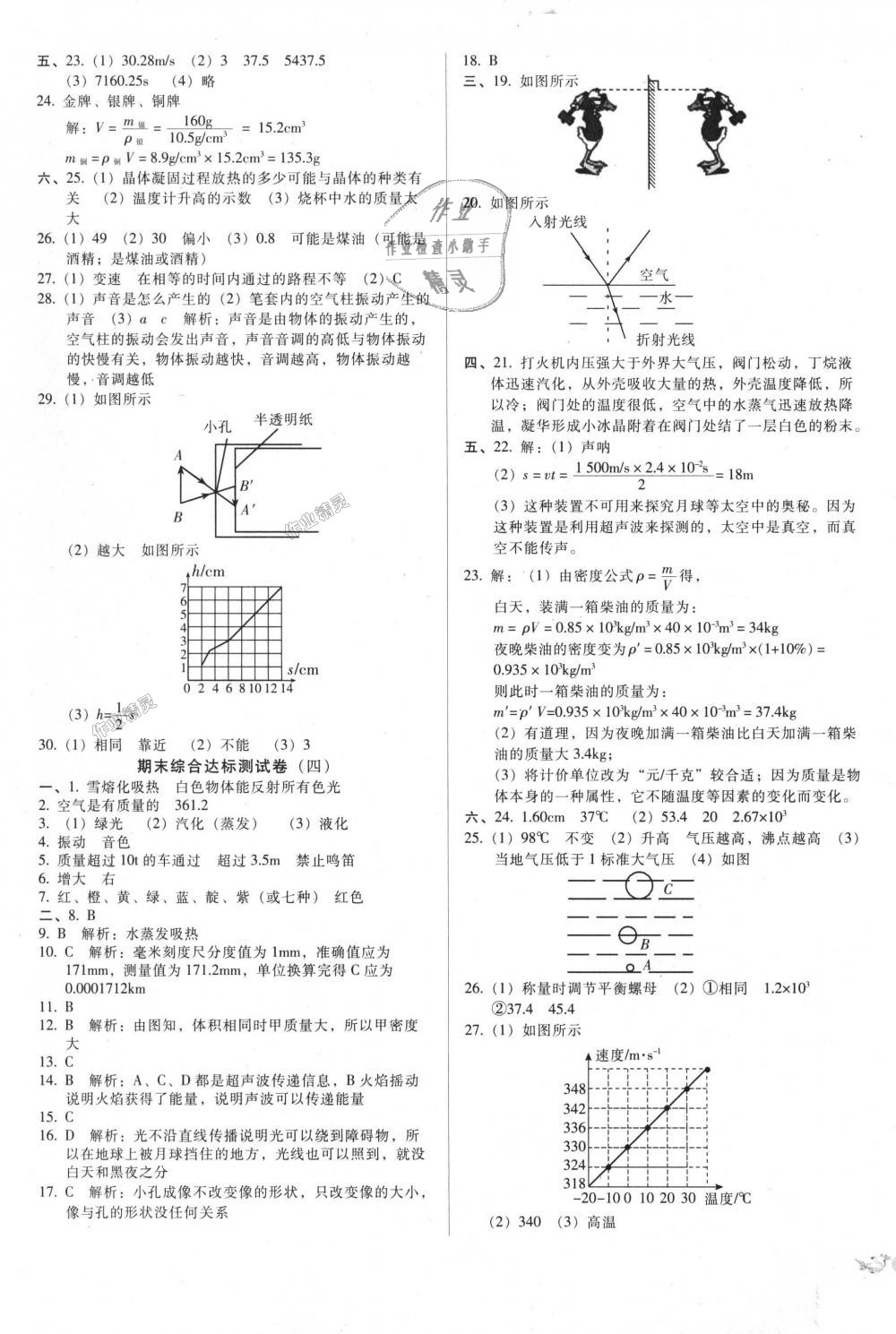 2018年單元加期末復(fù)習(xí)與測(cè)試八年級(jí)物理上冊(cè)北師大版 第11頁(yè)