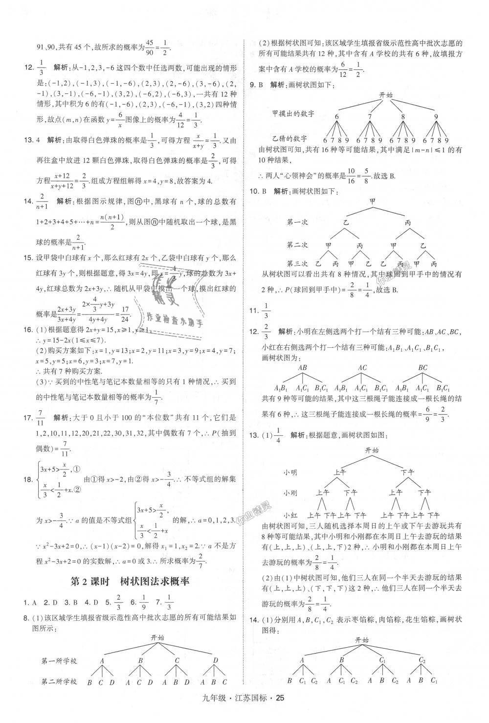 2018年經(jīng)綸學(xué)典學(xué)霸九年級數(shù)學(xué)全一冊江蘇版 第25頁