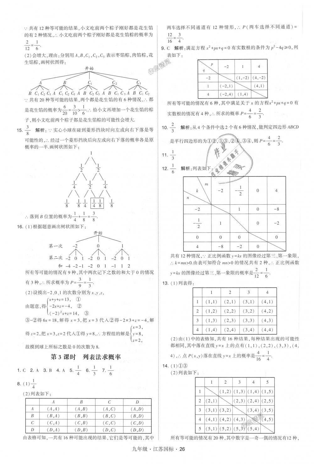 2018年经纶学典学霸九年级数学全一册江苏版 第26页