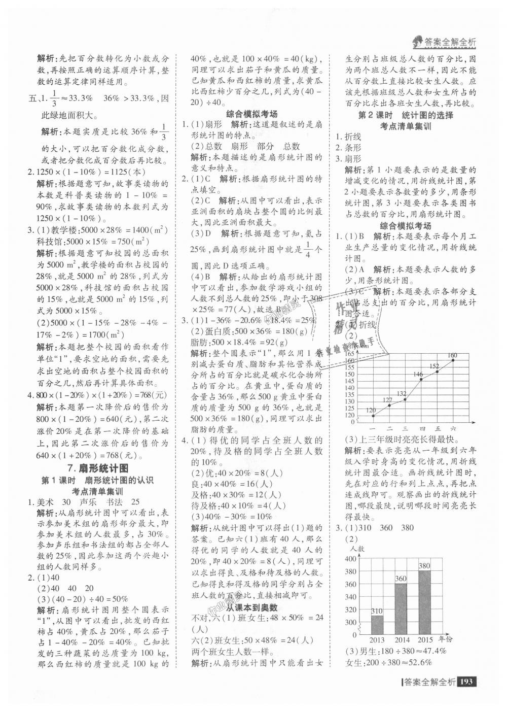 2018年考点集训与满分备考六年级数学上册人教版 第41页