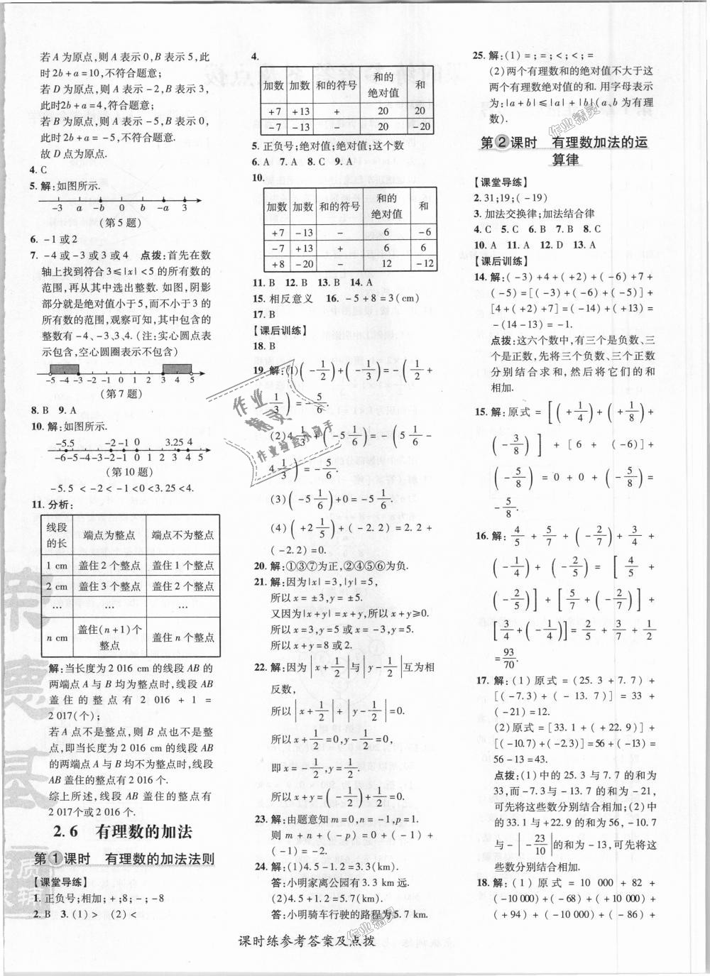 2018年点拨训练七年级数学上册华师大版 第4页