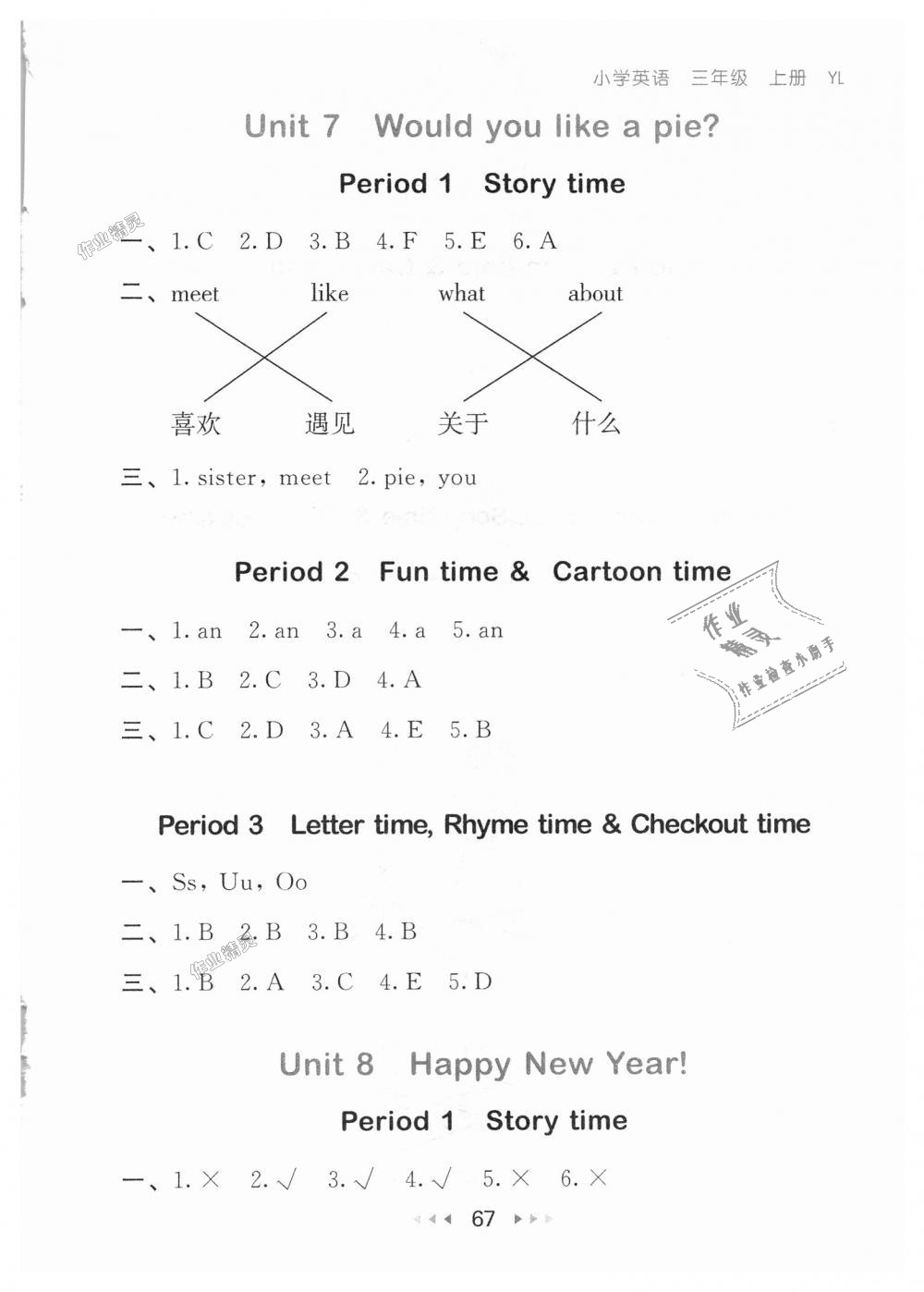 2018年53隨堂測小學(xué)英語三年級上冊譯林版 第7頁