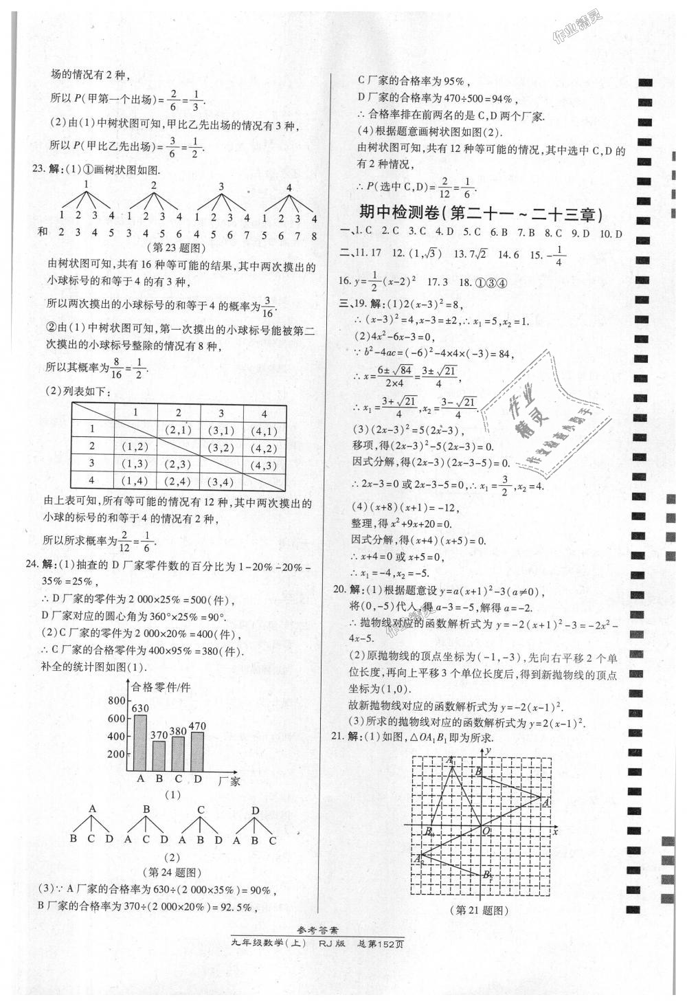 2018年高效課時通10分鐘掌控課堂九年級數(shù)學上冊人教版 第34頁