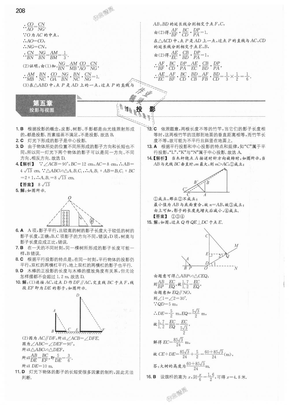 2018年一本初中数学九年级上册北师大版 第45页