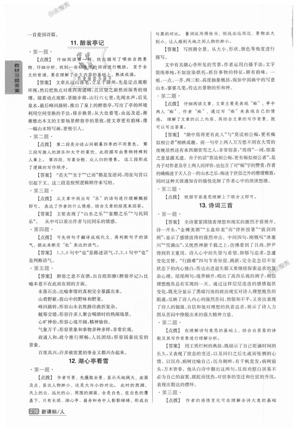 2018年尖子生學(xué)案九年級(jí)語(yǔ)文上冊(cè)人教版 第21頁(yè)