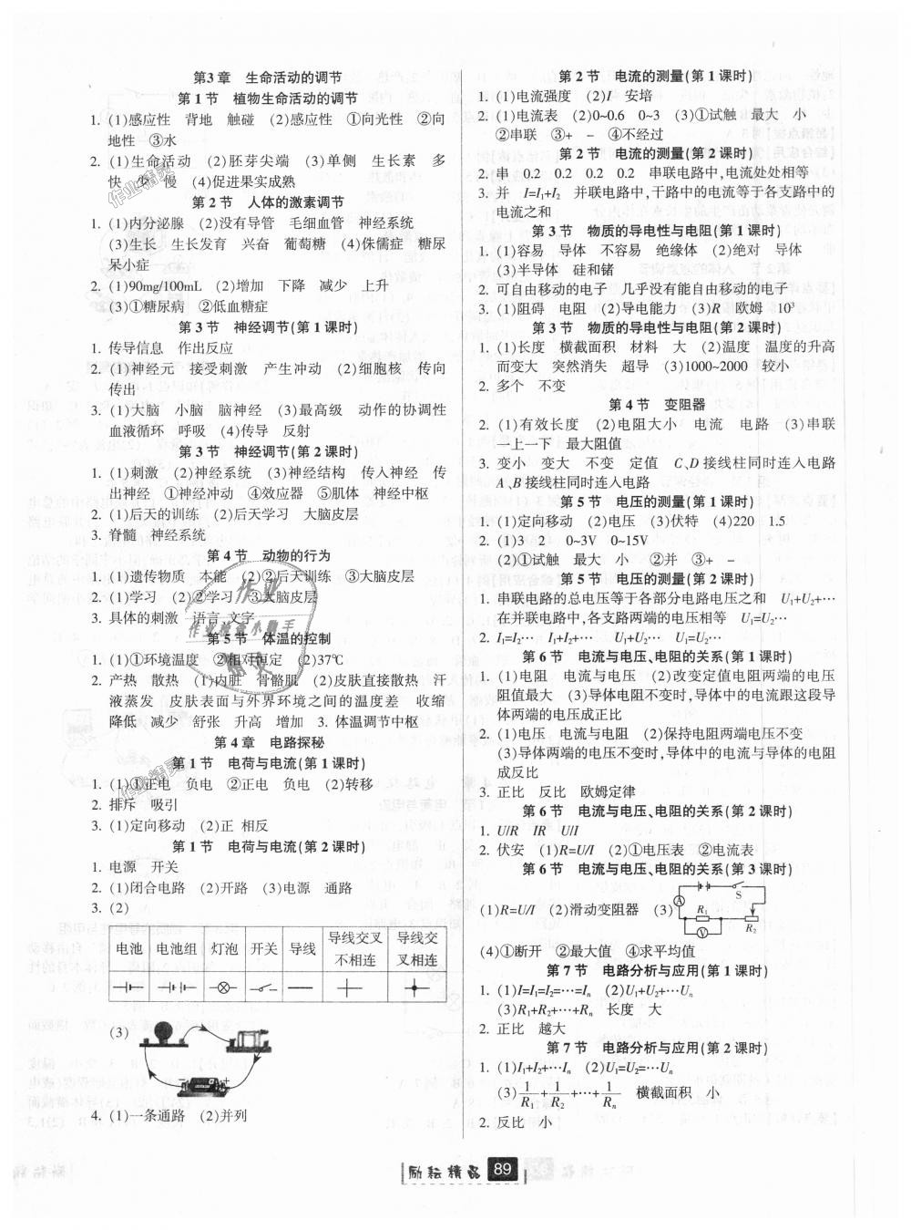 2018年勵(lì)耘書業(yè)勵(lì)耘新同步八年級(jí)科學(xué)上冊(cè)浙教版 第16頁(yè)