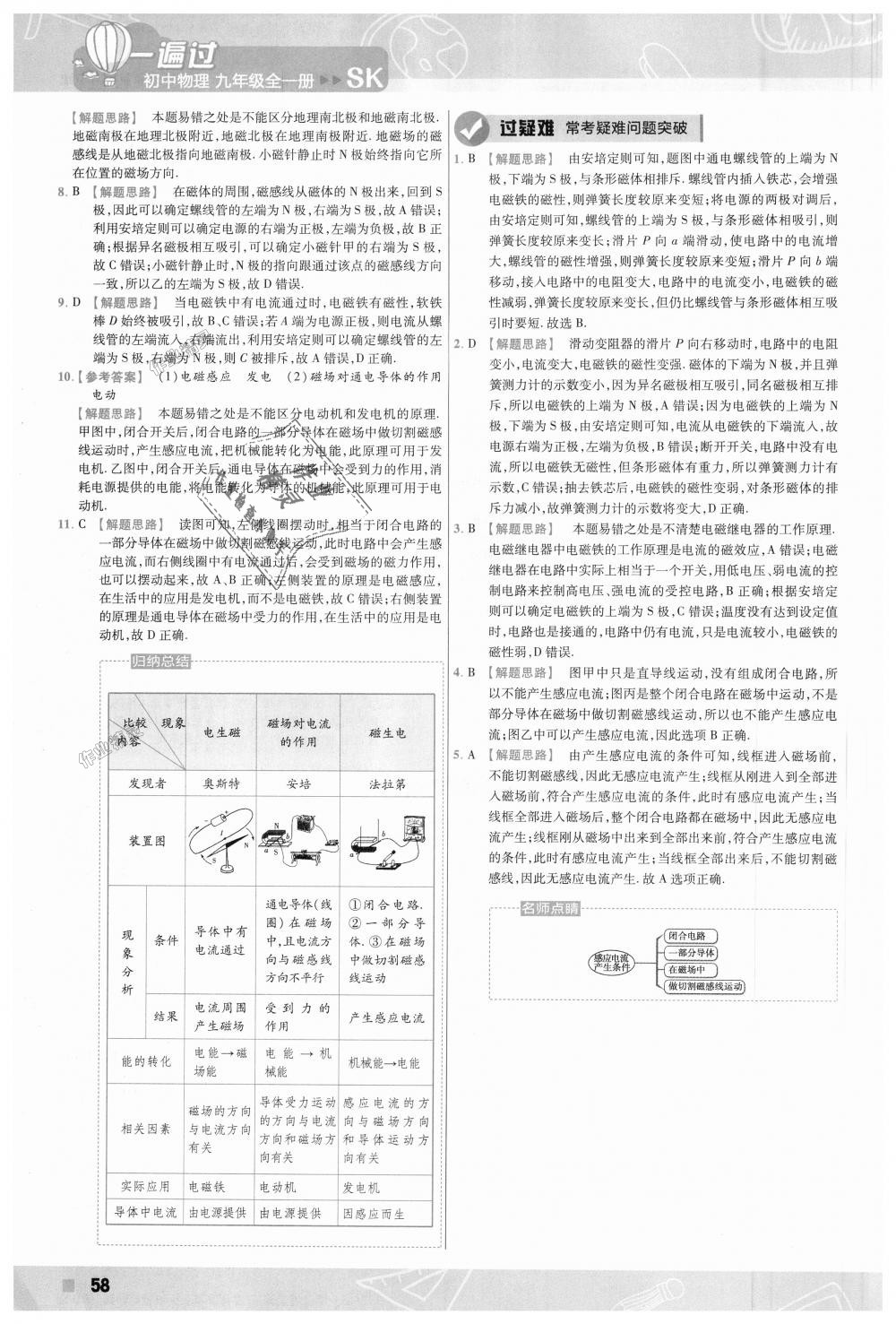 2018年一遍過初中物理九年級全一冊蘇科版 第58頁